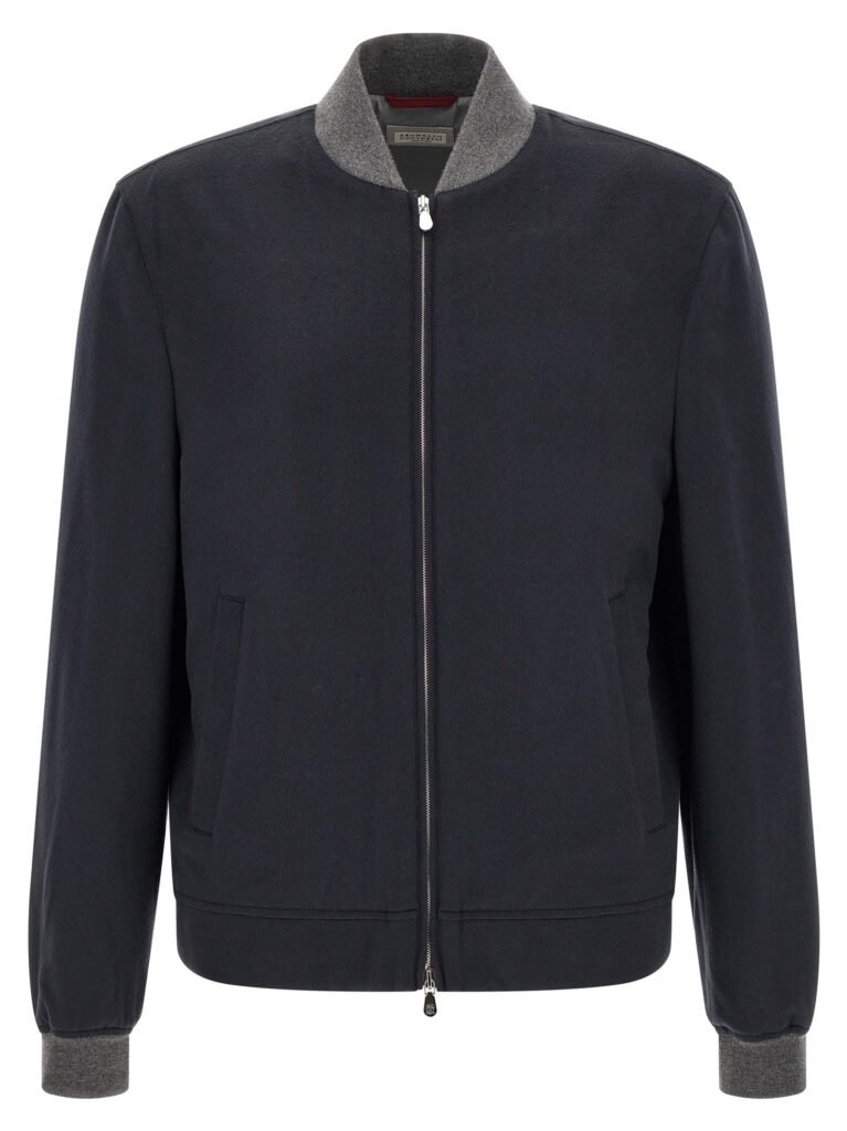 Light flannel bomber jacket