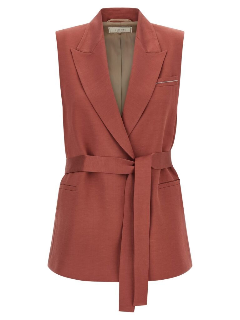 Linen viscose vest