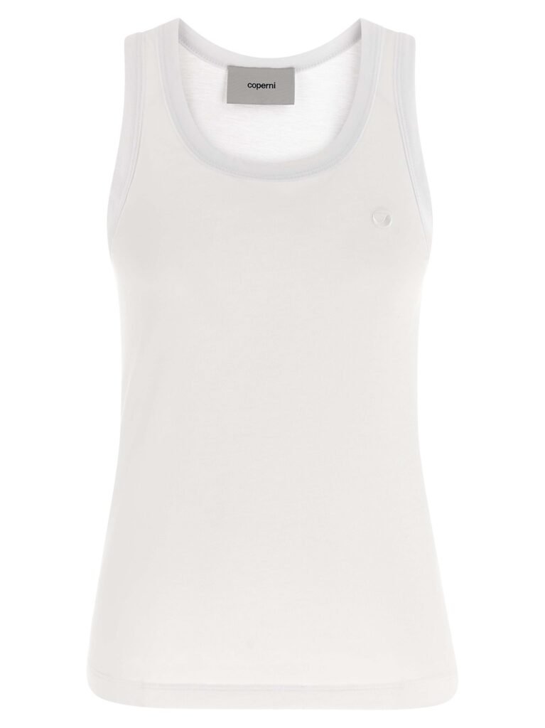 Logo embroidery tank top