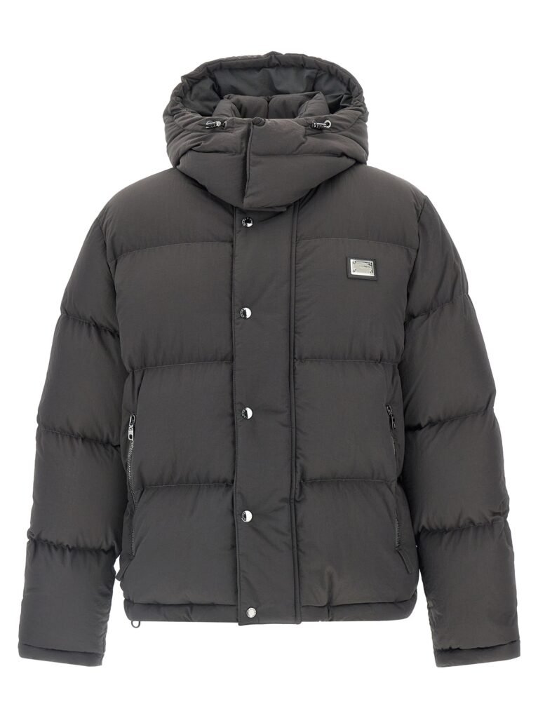 Logo patch down jacket