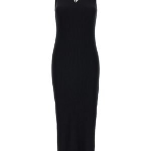 Logo ribbed dress