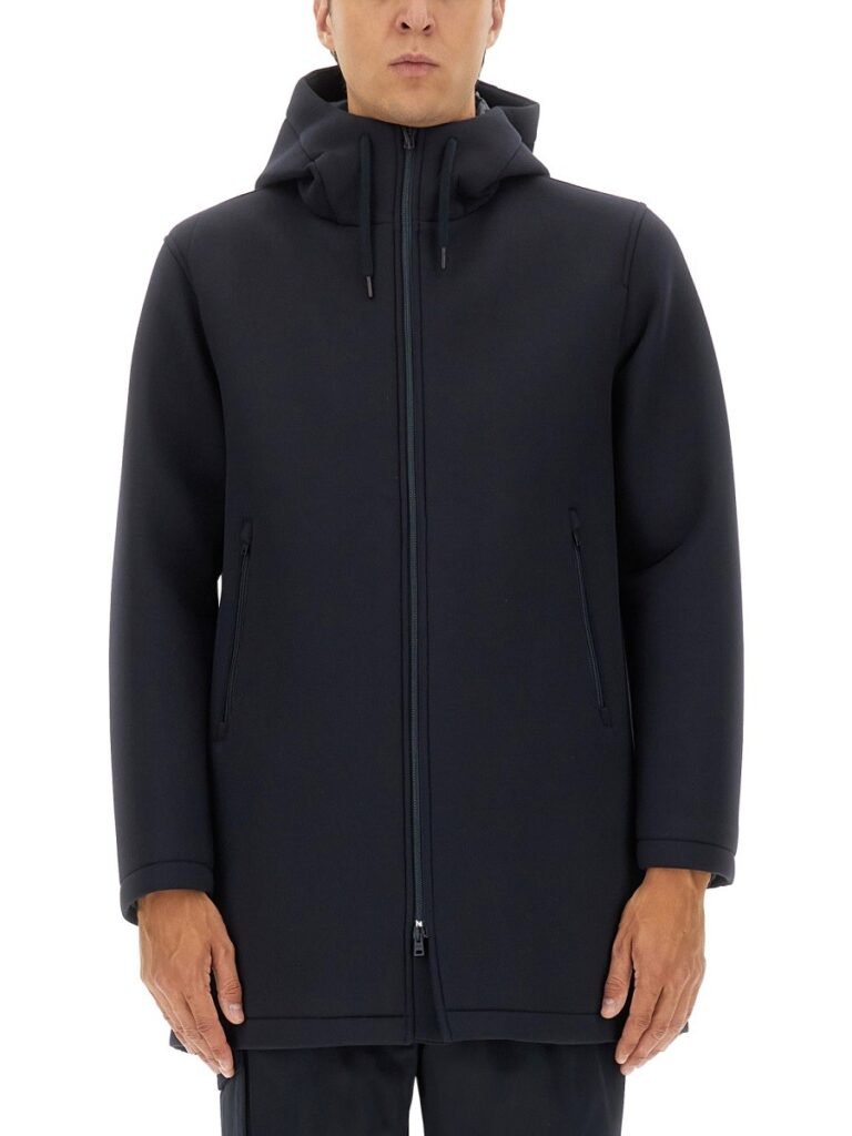 LONG PARKA IN THREE LAYERS "SCUBA"