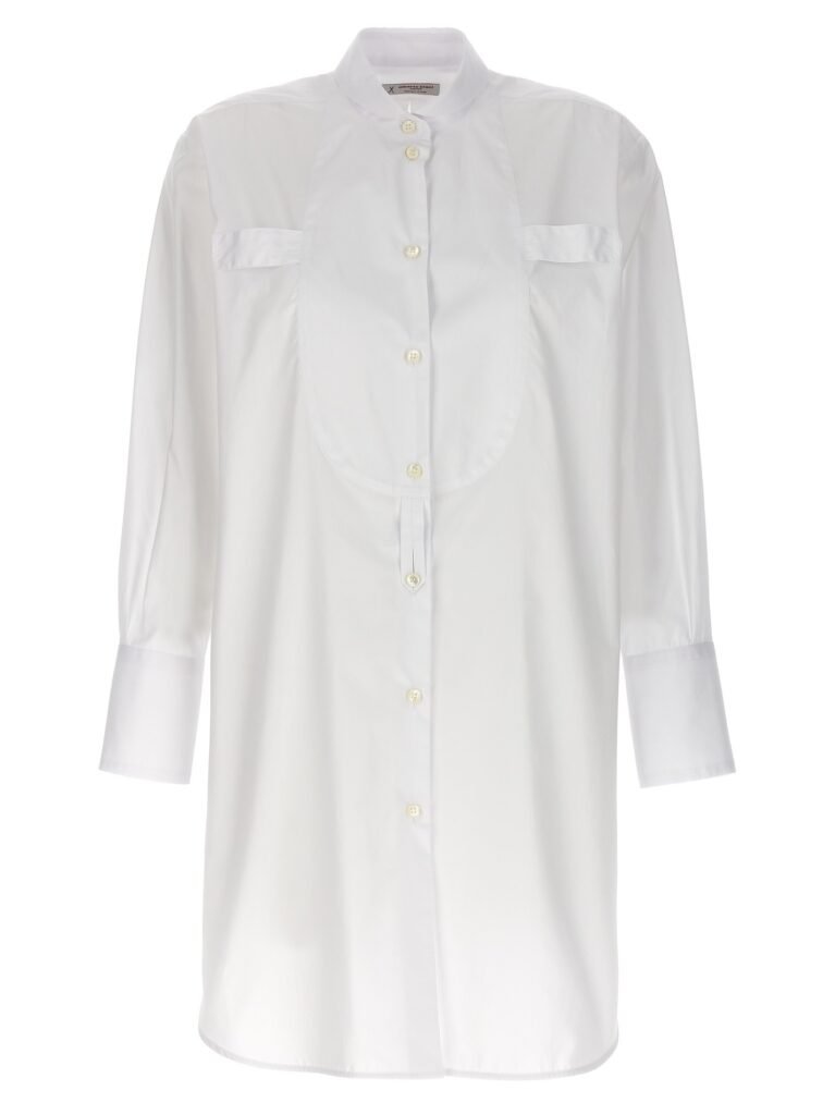 Long plastron tuxedo shirt