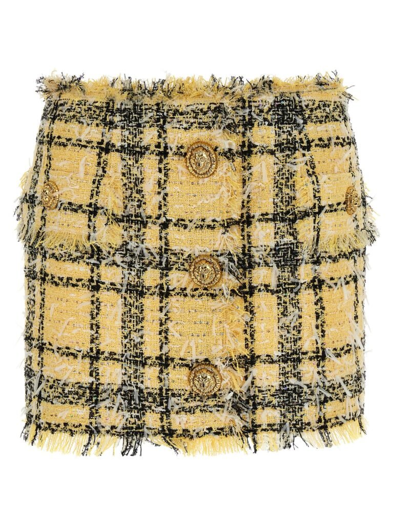 Lurex tweed skirt