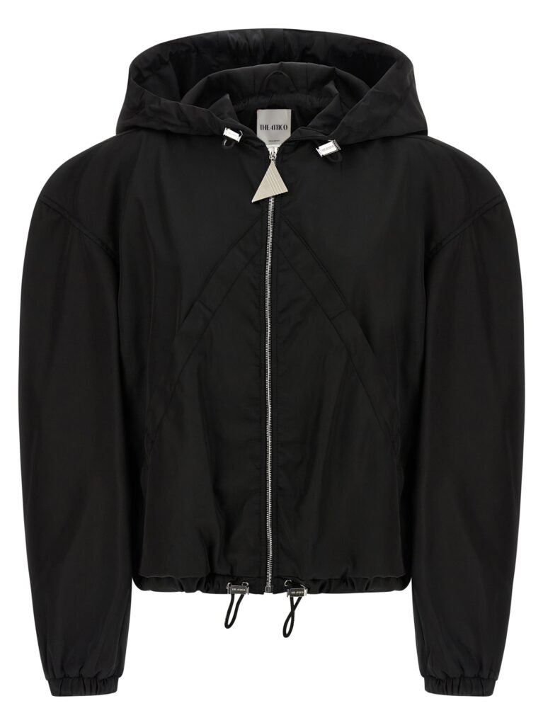 Maxi hood bomber jacket