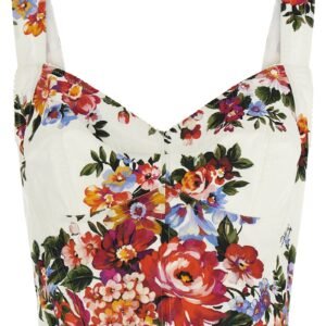Mazzo di fiori' print top