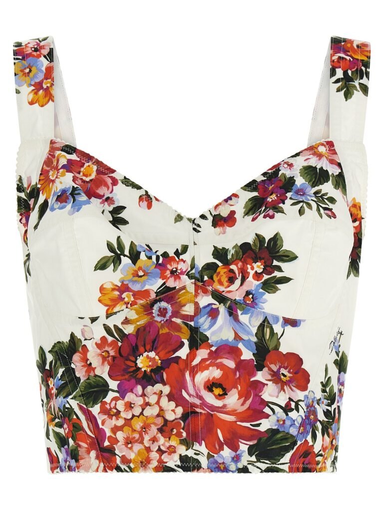 Mazzo di fiori' print top