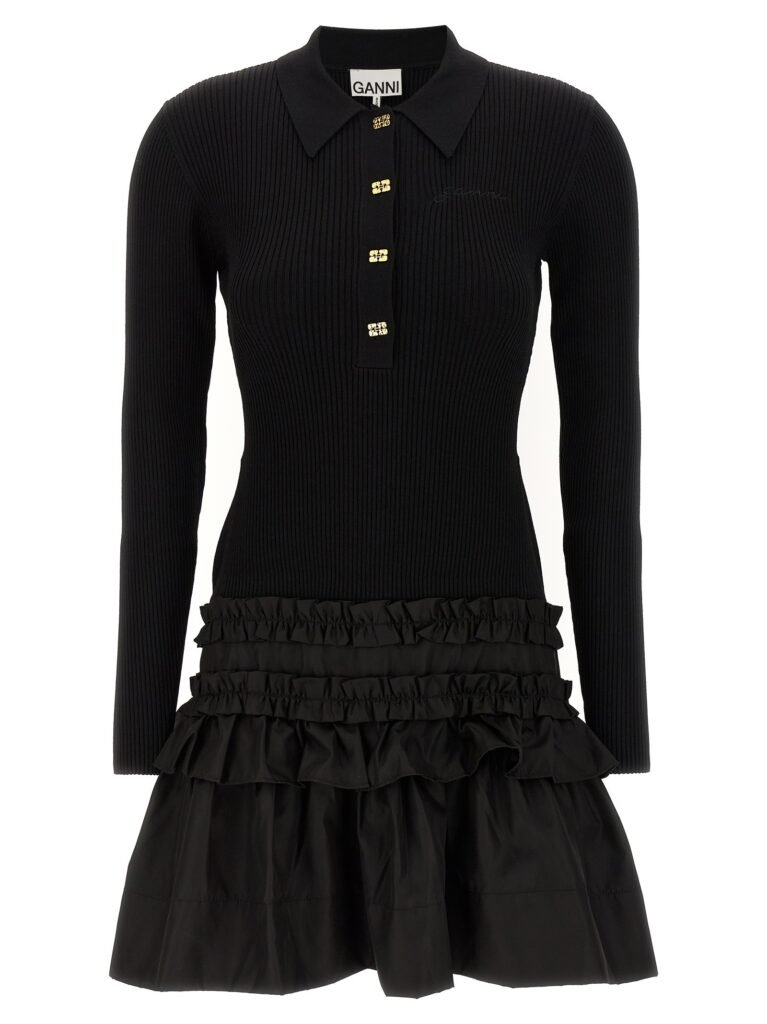 'Melange Rib Knit Mini' dress