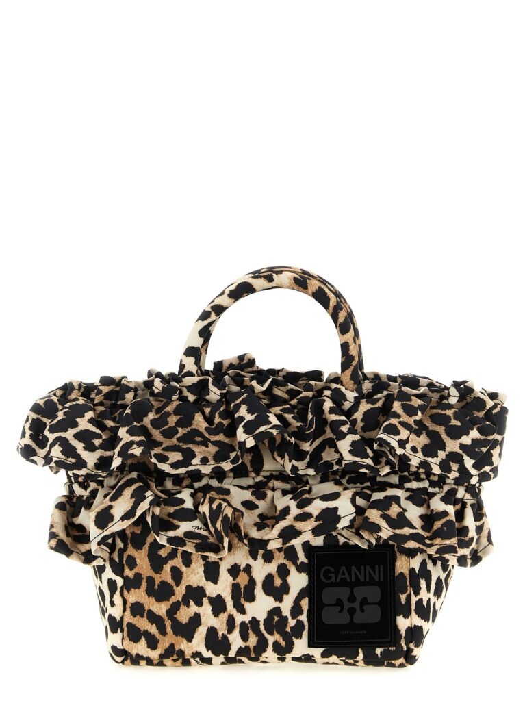 'Mini Shopper Ruffle Print' handbag