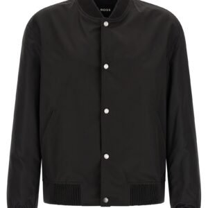 Monogram sleeve bomber jacket