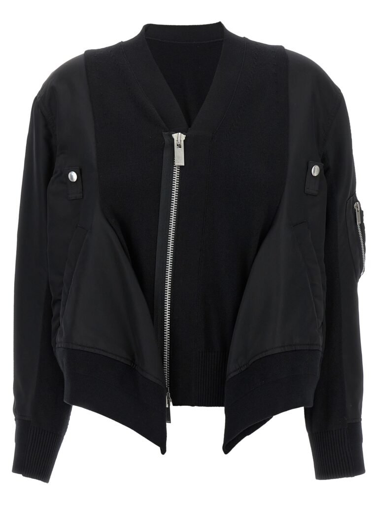 Nylon insert cardigan
