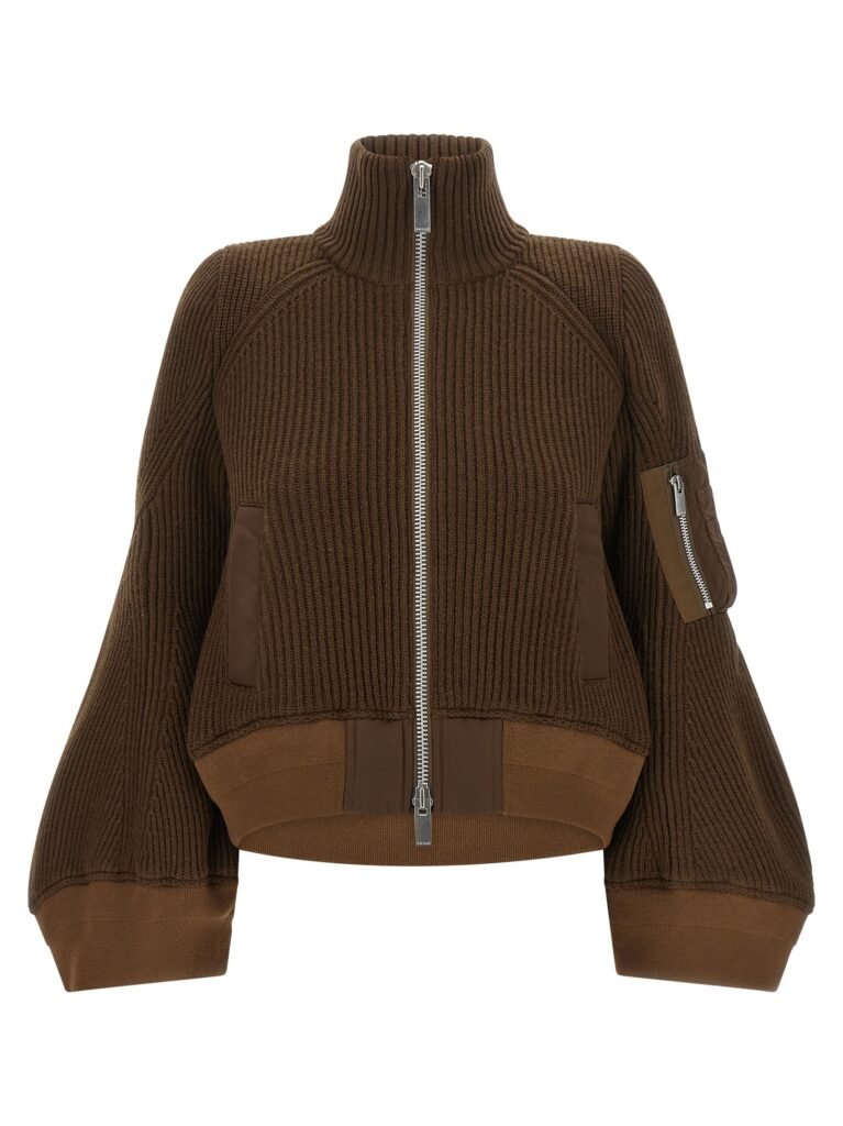 Nylon Twill x Wool Knit' blouson