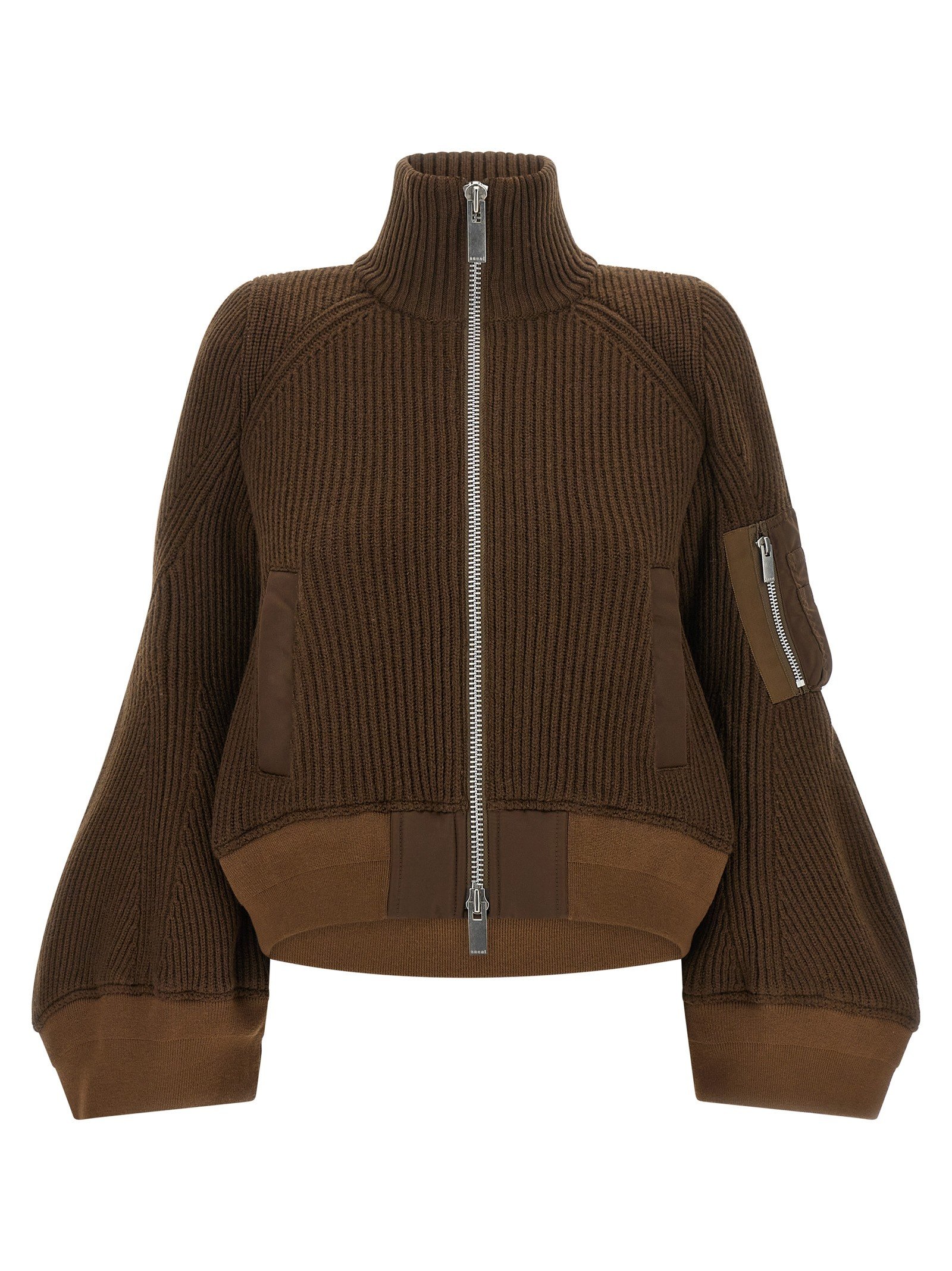 Nylon Twill x Wool Knit' blouson