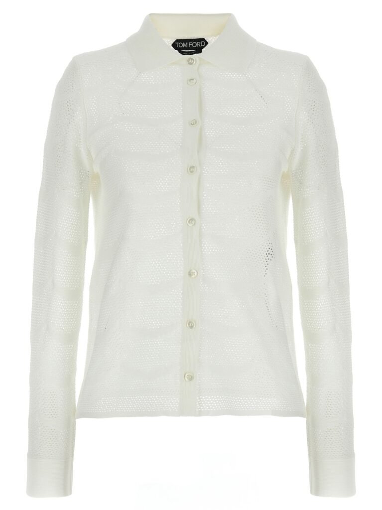 Openwork cardigan