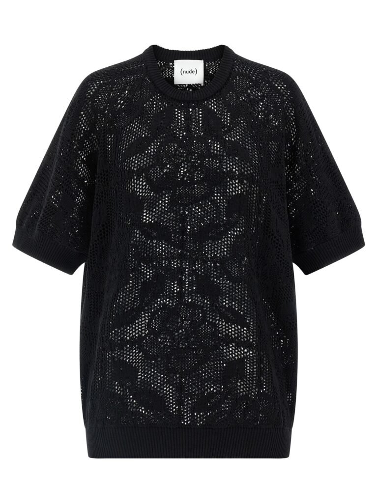 Openwork cotton sweater
