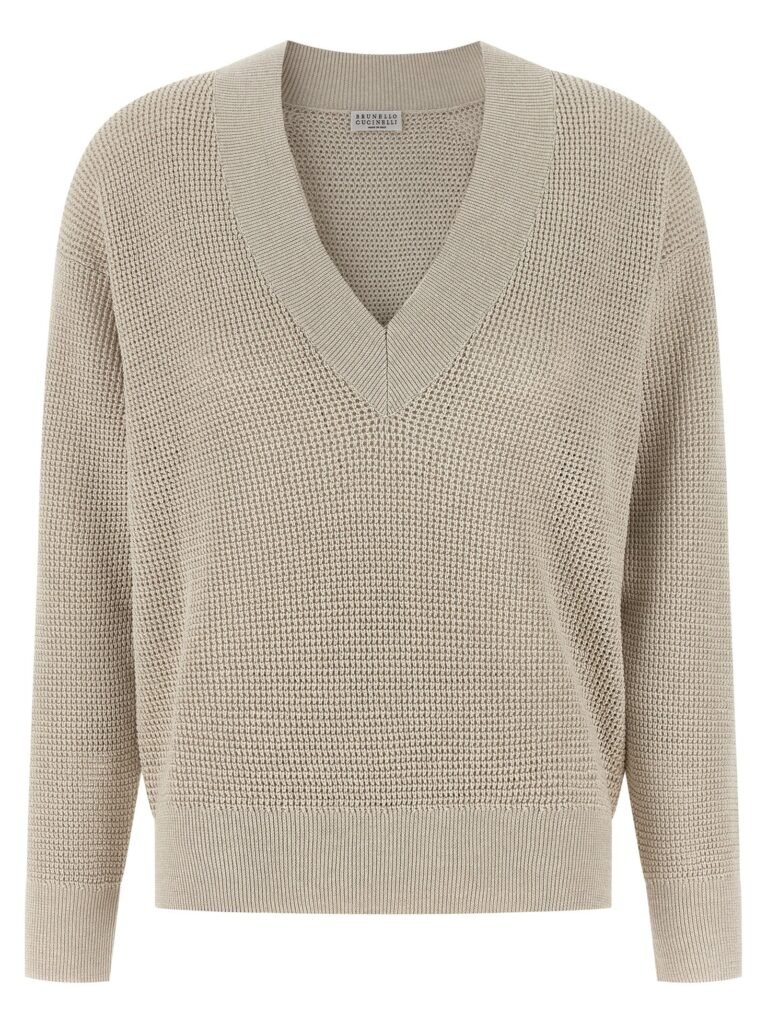 Openwork sweater