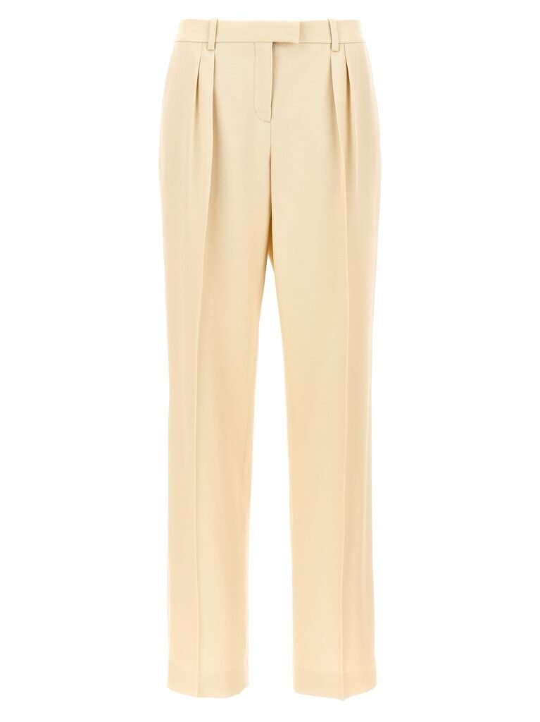 Pants with front pleats