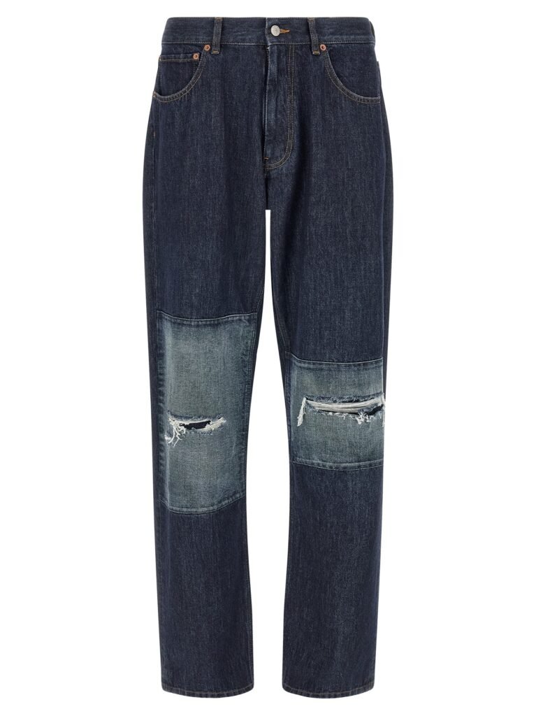 Patchwork insert jeans