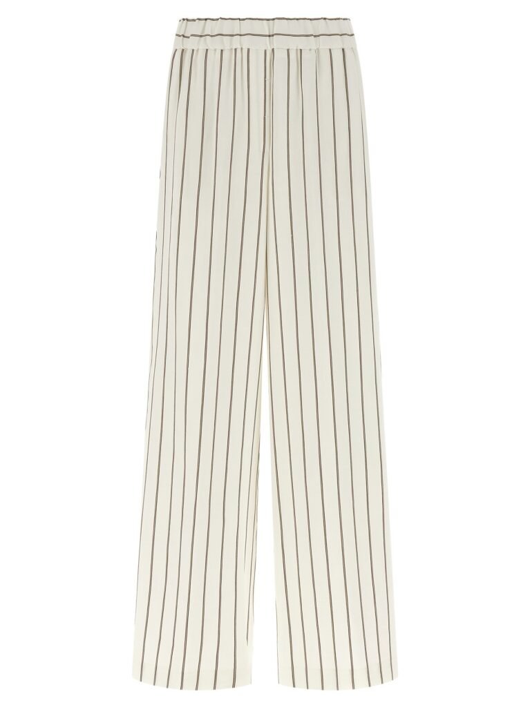Pinstriped twill pants