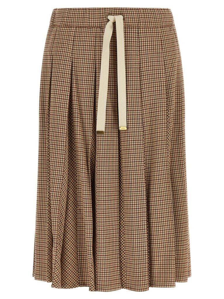 Pleated midi skirt