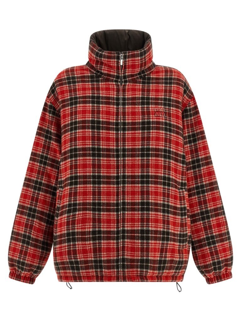 Reversible front logo down jacket