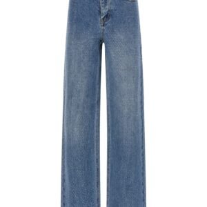 Rhinestone Denim Straight Leg' jeans