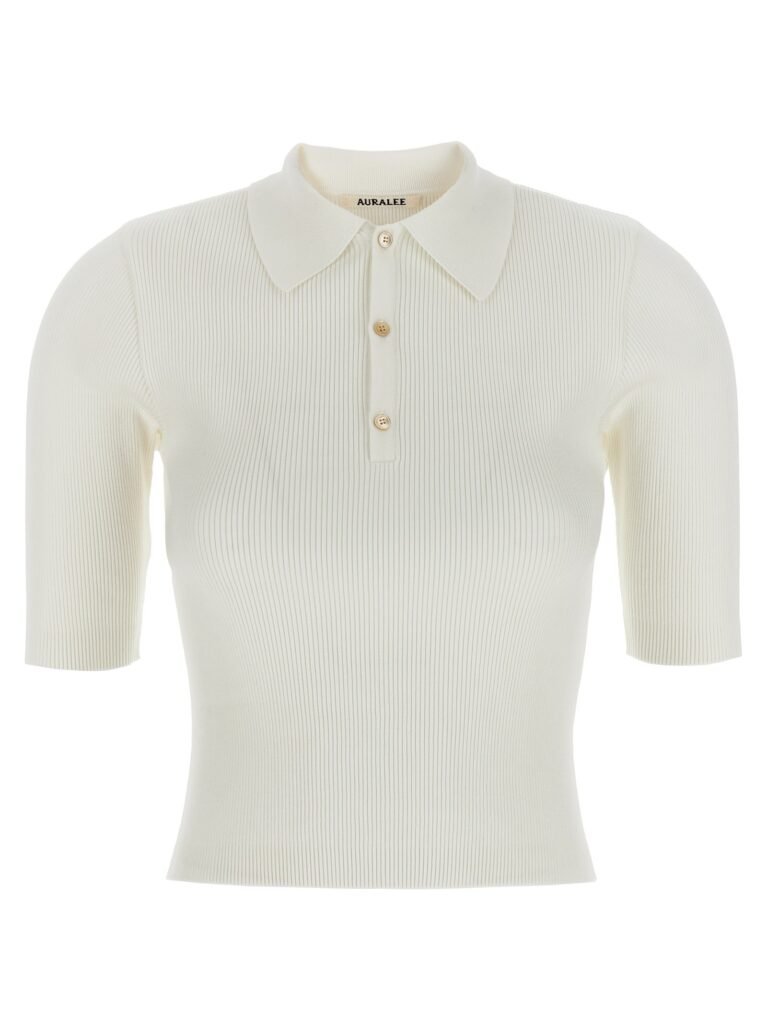 Ribbed polo shirt