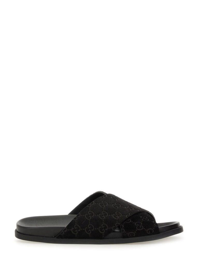 SANDAL SLIDER WITH GG PATTERN