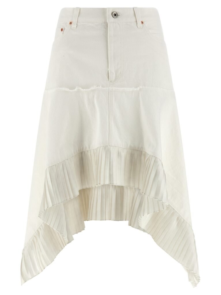 Satin denim skirt