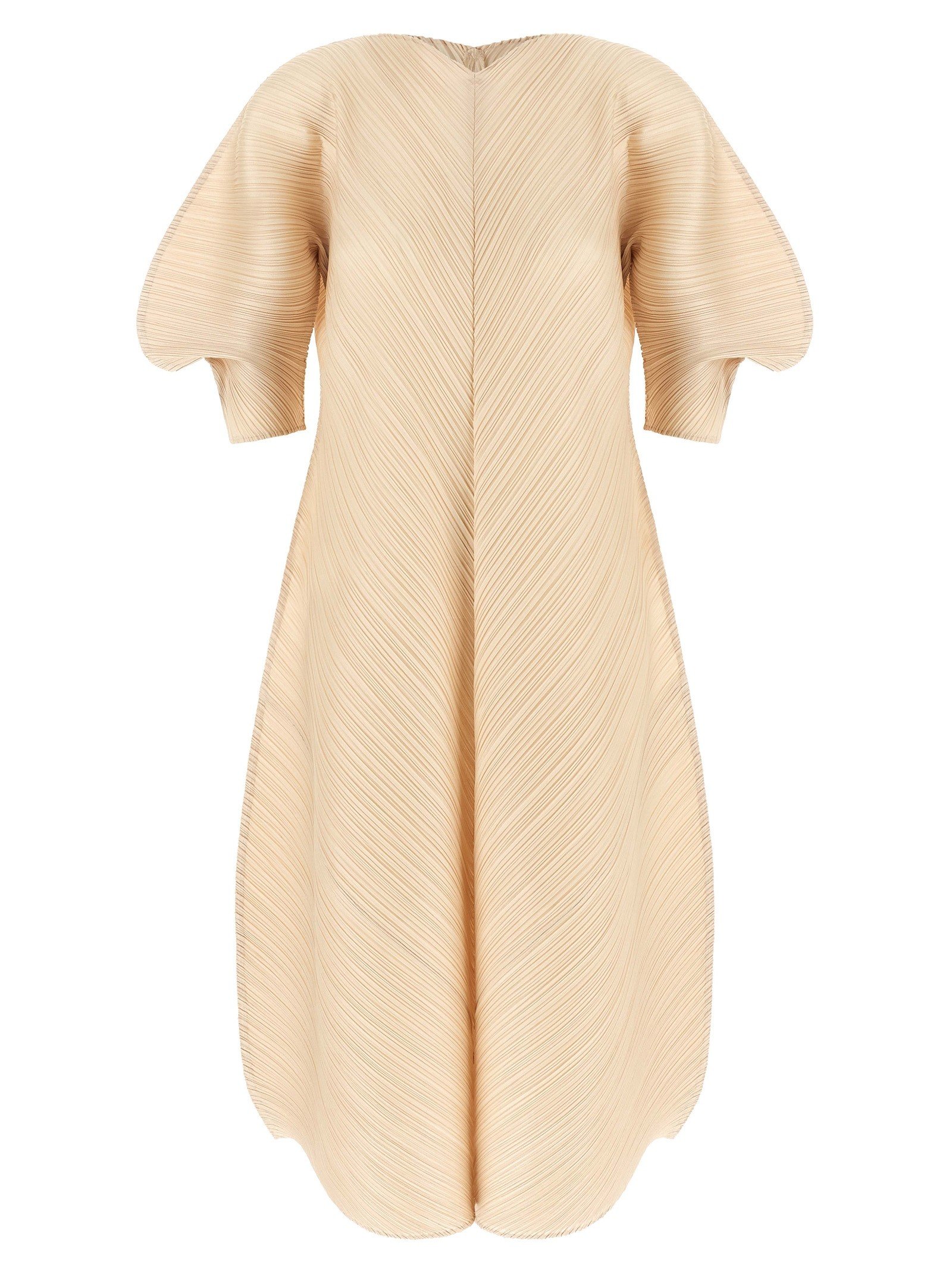 Sculptural sleeve dress