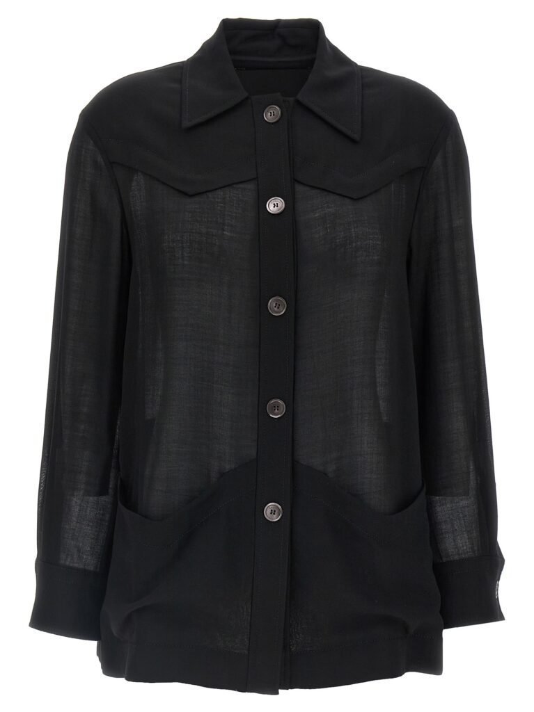 Semi-sheer wool jacket