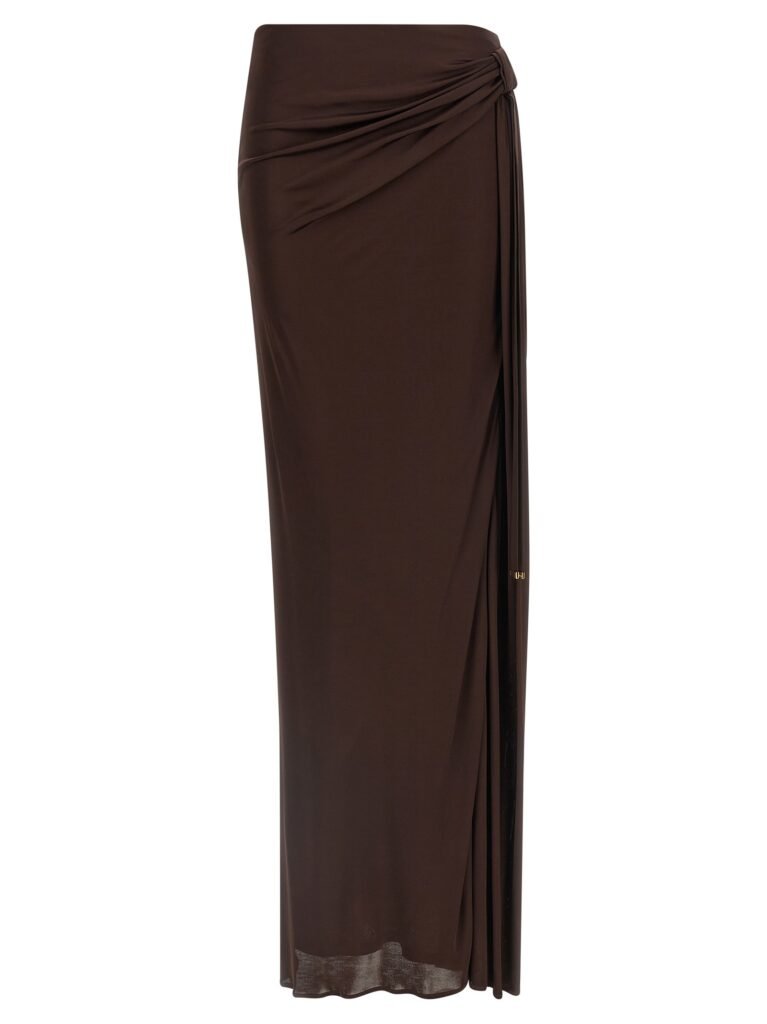 Shiny viscose skirt