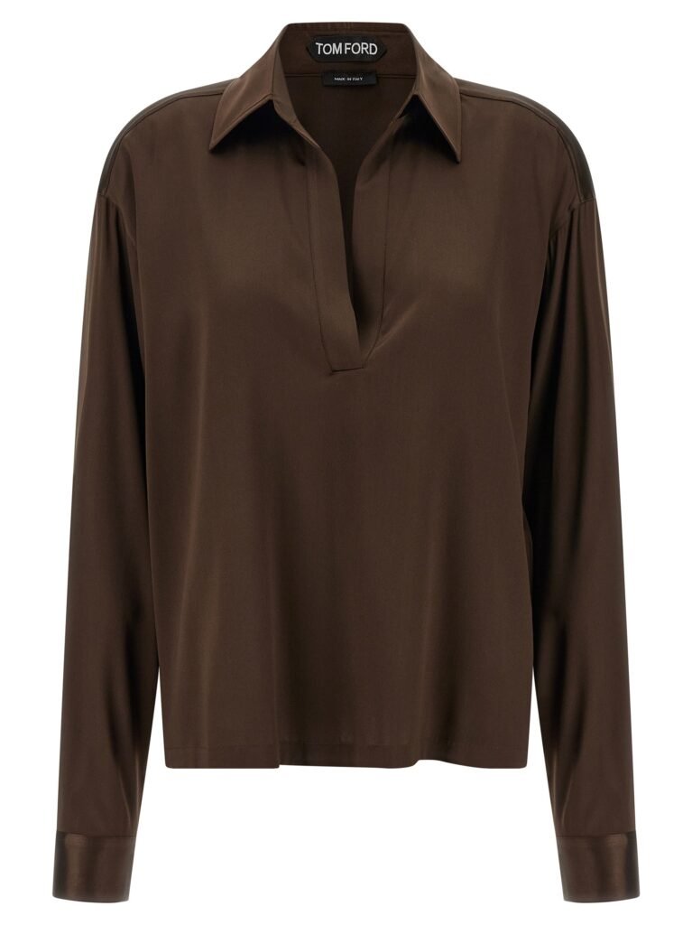 Silk polo shirt
