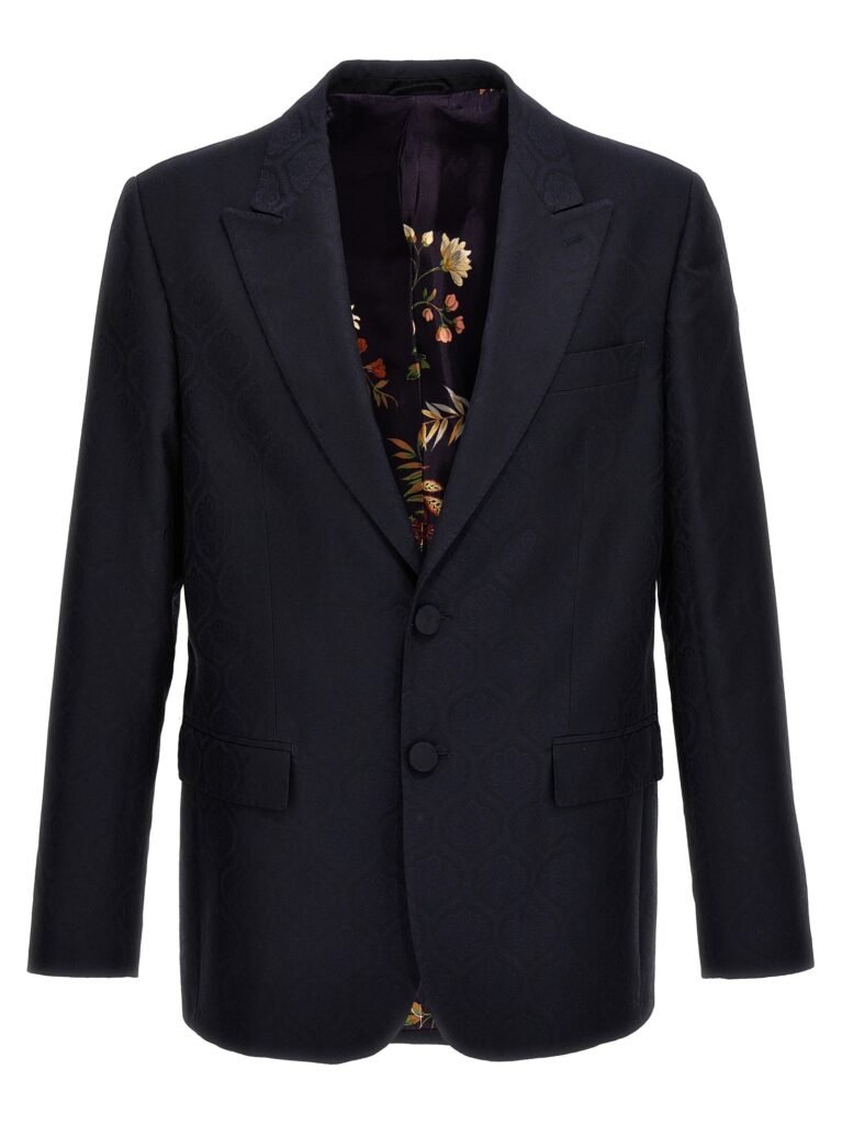 Single-breasted jacquard blazer
