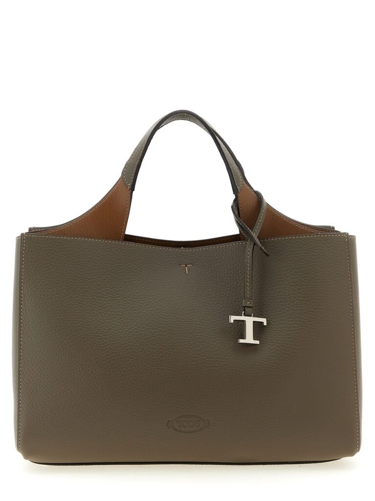 Small leather bucket bag