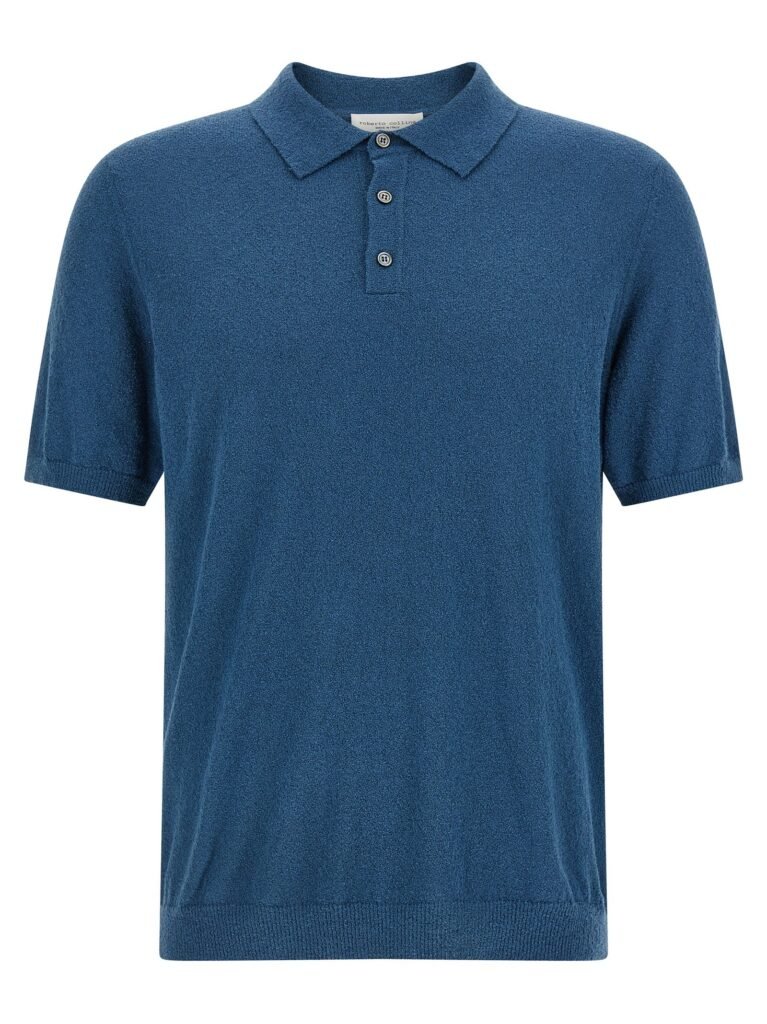 Spongy effect polo shirt