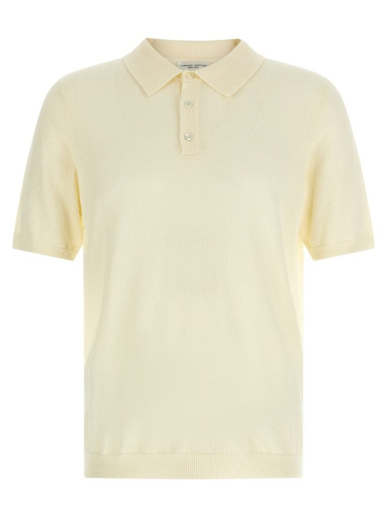 Spongy effect polo shirt