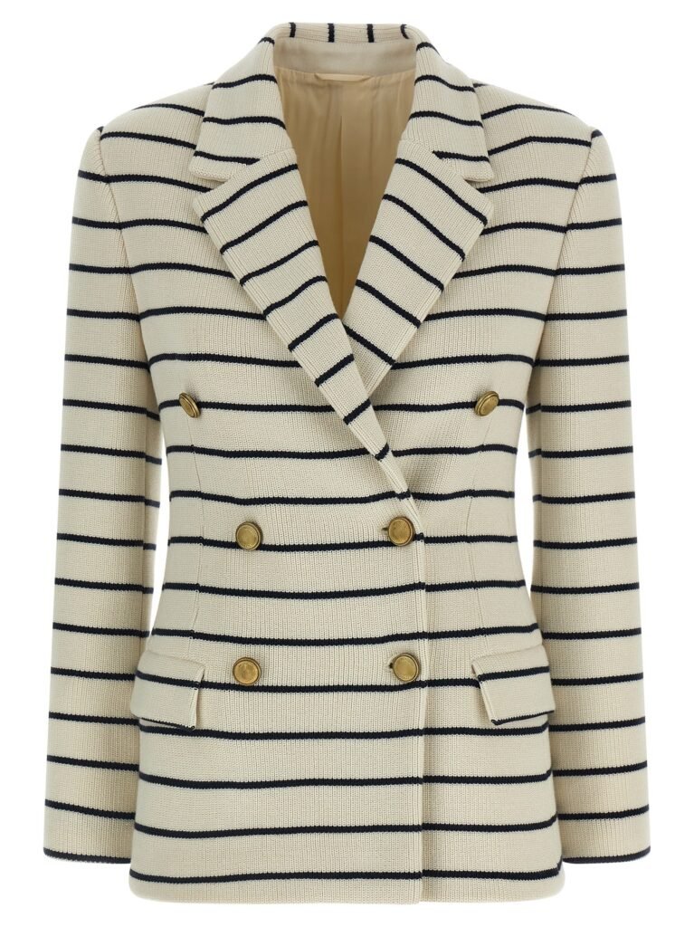 Striped sweater blazer