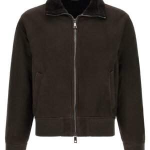 Suede bomber jacket