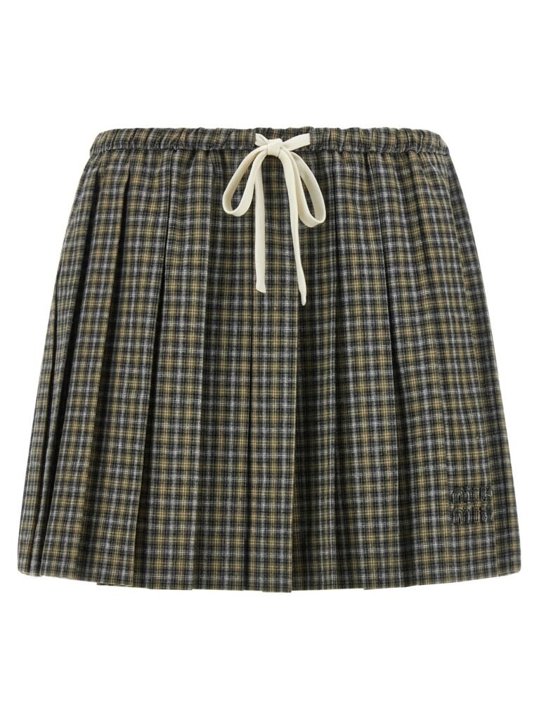 Tartan pleated skirt