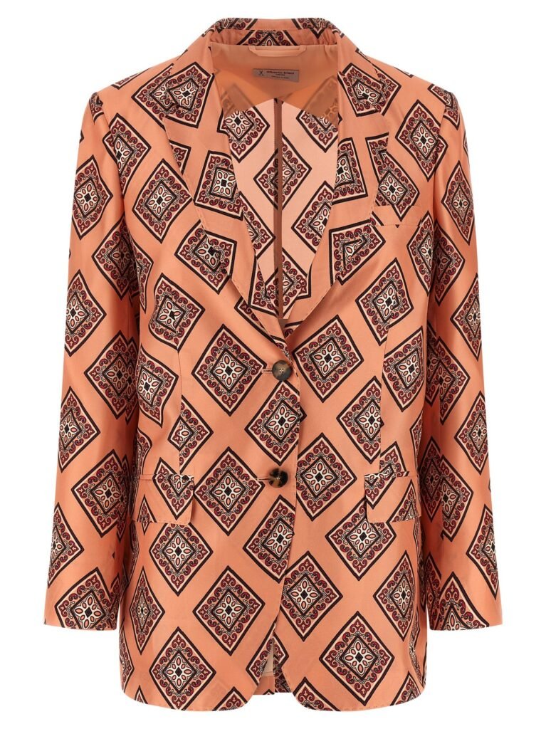 Tie print blazer