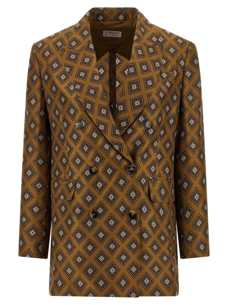 Tie-print blazer