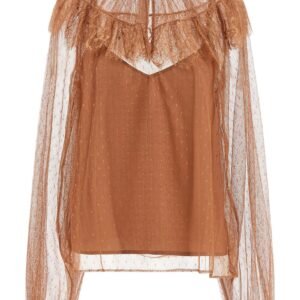 Tulle plumetis blouse