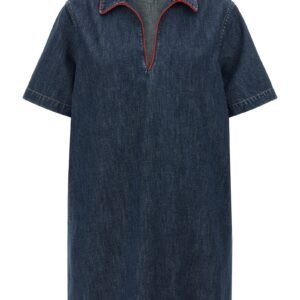 Valentino Garavani Chambray 'VLogo' denim dress