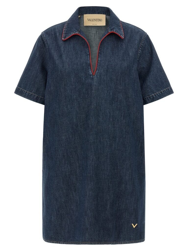Valentino Garavani Chambray 'VLogo' denim dress