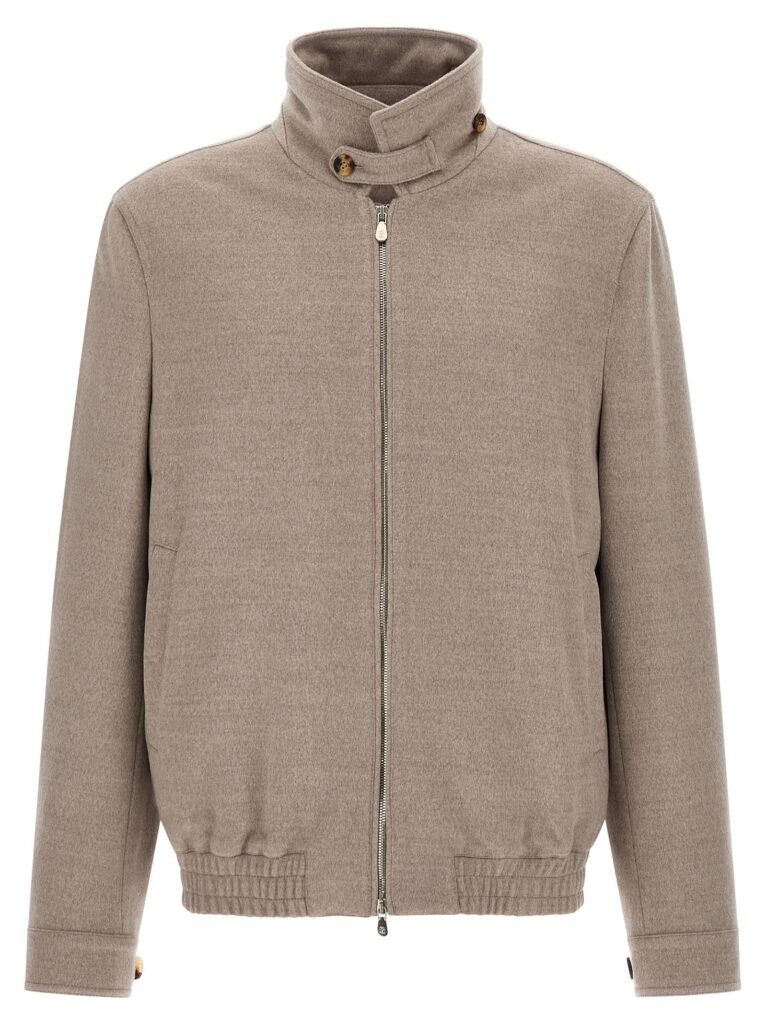 Virgin wool beaver bomber jacket