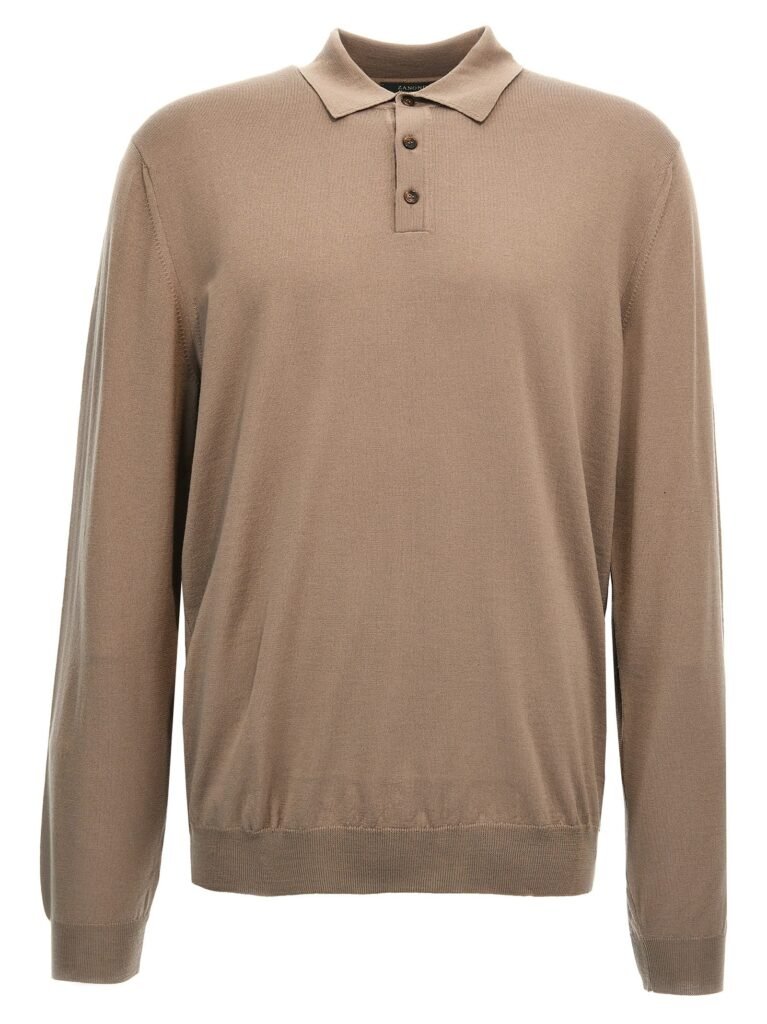 Virgin wool polo shirt