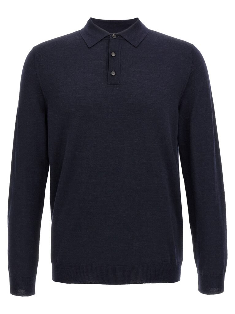 Virgin wool polo shirt