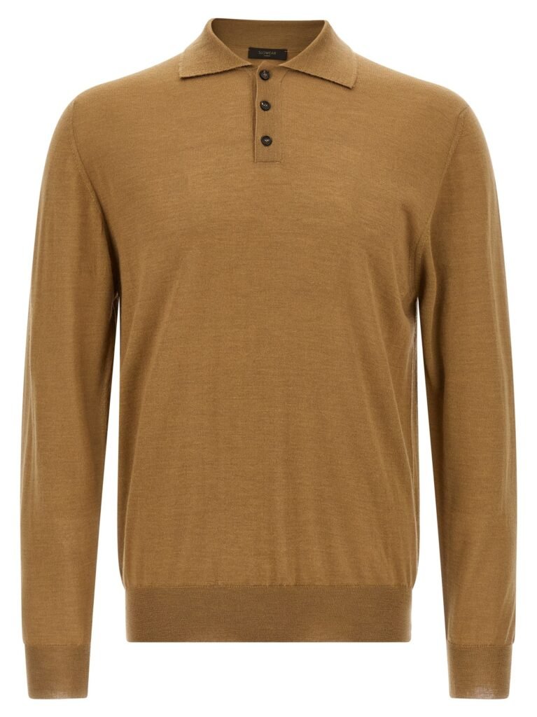 Virgin wool polo shirt