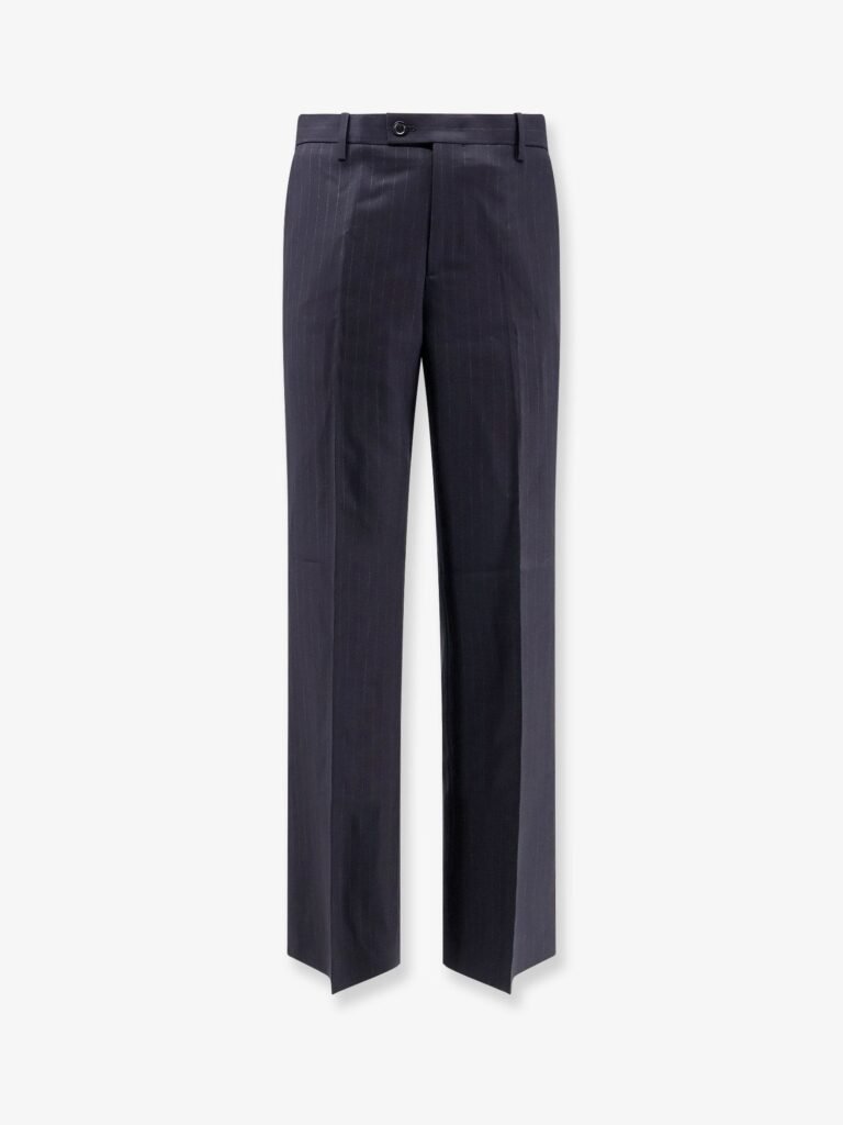 Wool blend Unisex pinstriped trousers